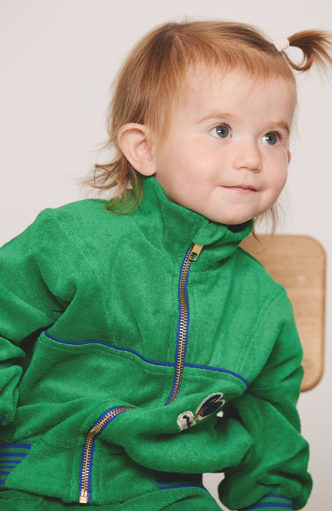 Bordtennis Patch Frotté Cardigan - Grön Mini Rodini Cardigan