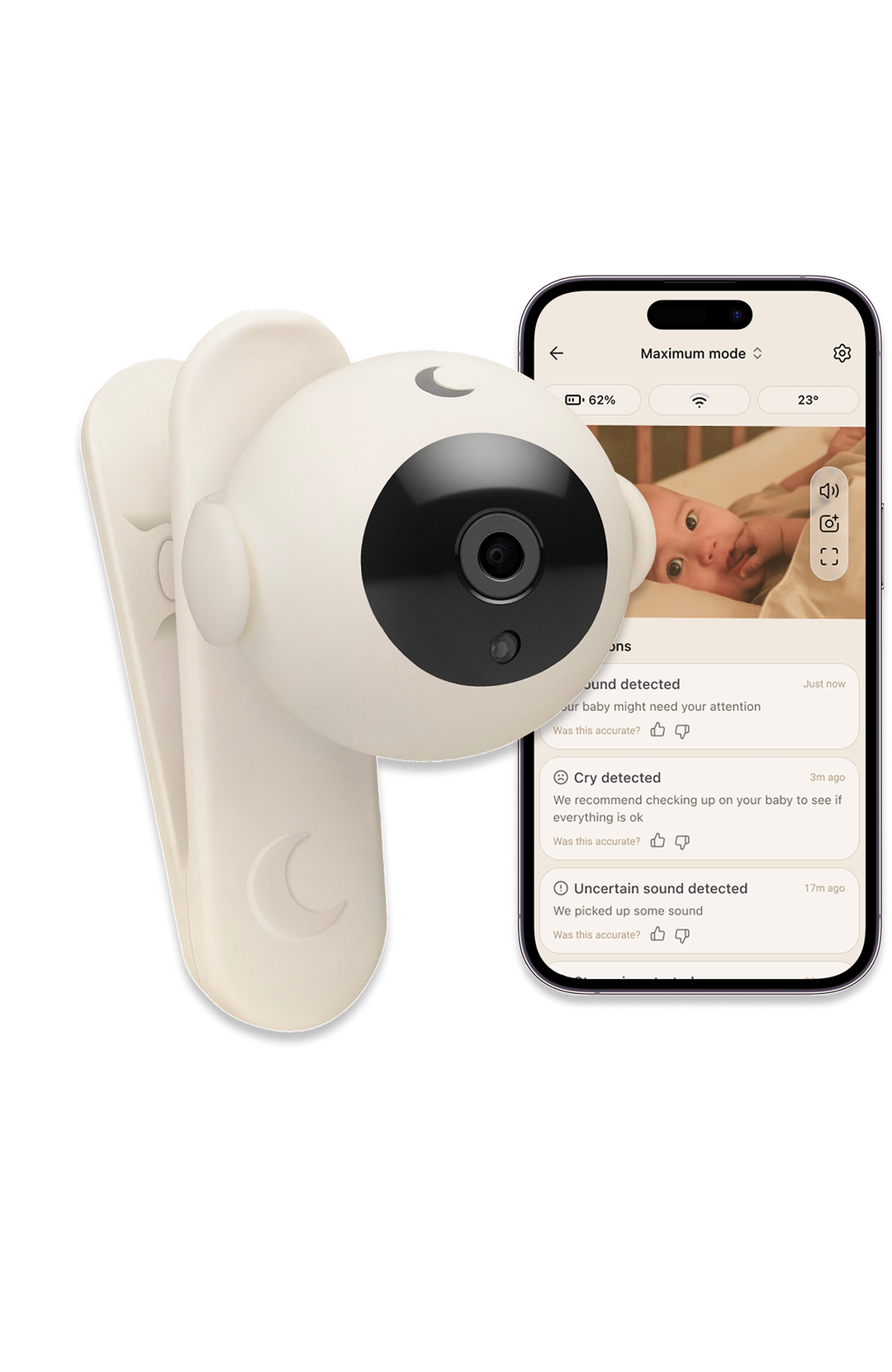 Intelligent Babymonitor Med Kamera Moonboon baby monitor