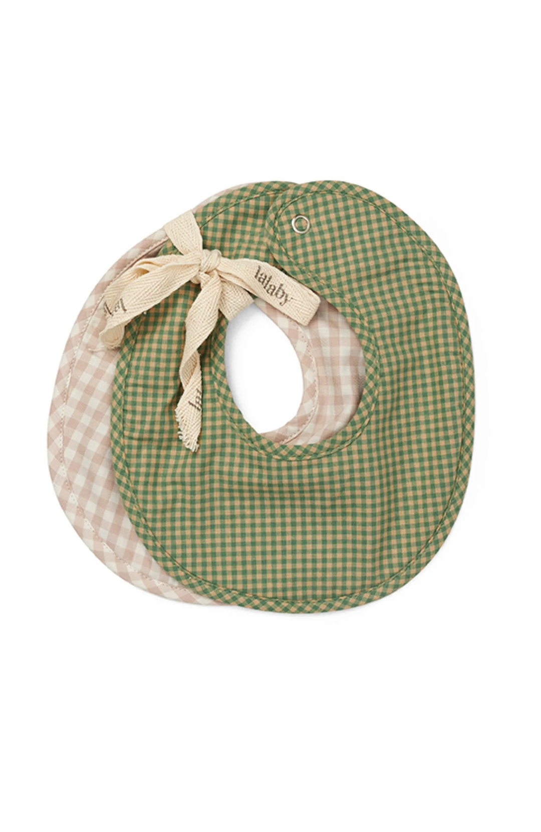 Bibi Bib 2-pack - Green Check Lalaby Dregglis