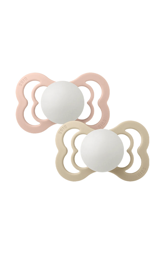 Supreme 2-pack Blush/Vanilla Glow Bibs Napp