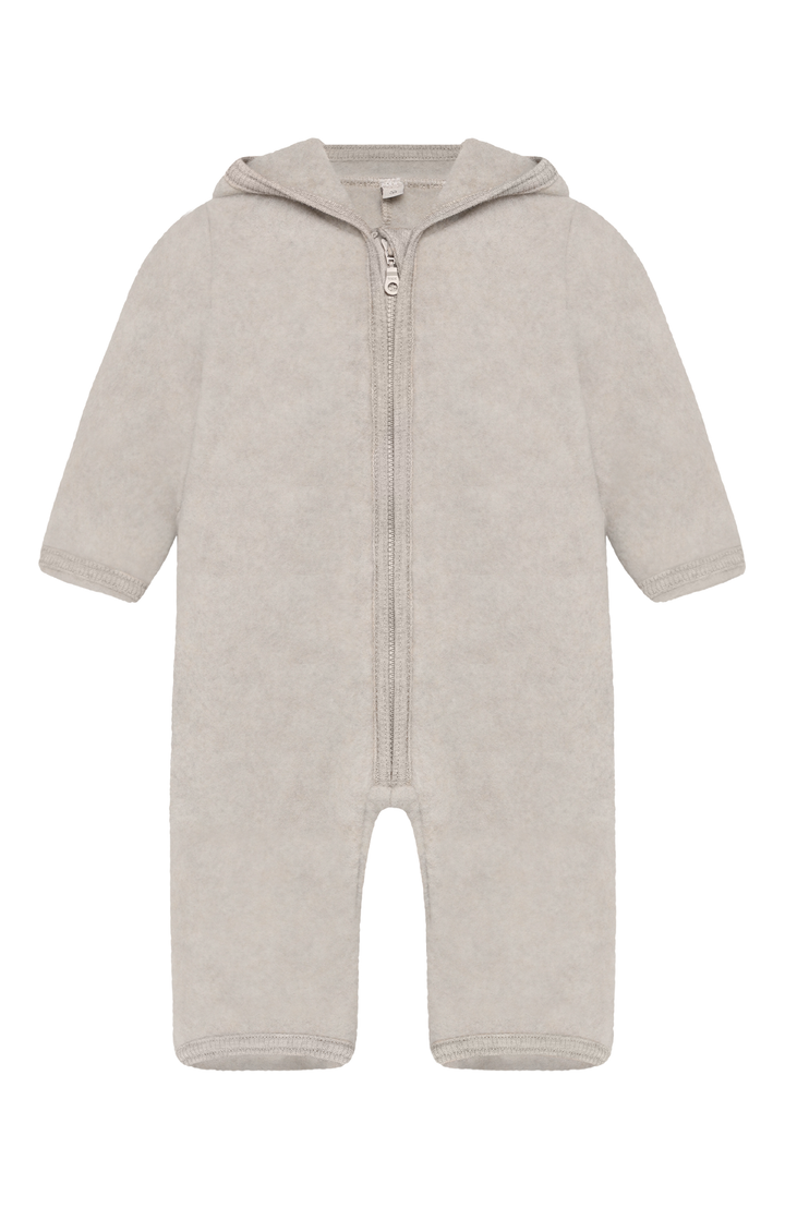 Pram Suit Ears Wool Fleece - Camel Melange HUTTEliHUT ytterkläder