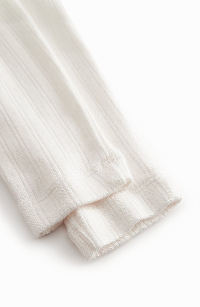 Piva Pointelle Pants - Gentle White MarMar Copenhagen Leggings