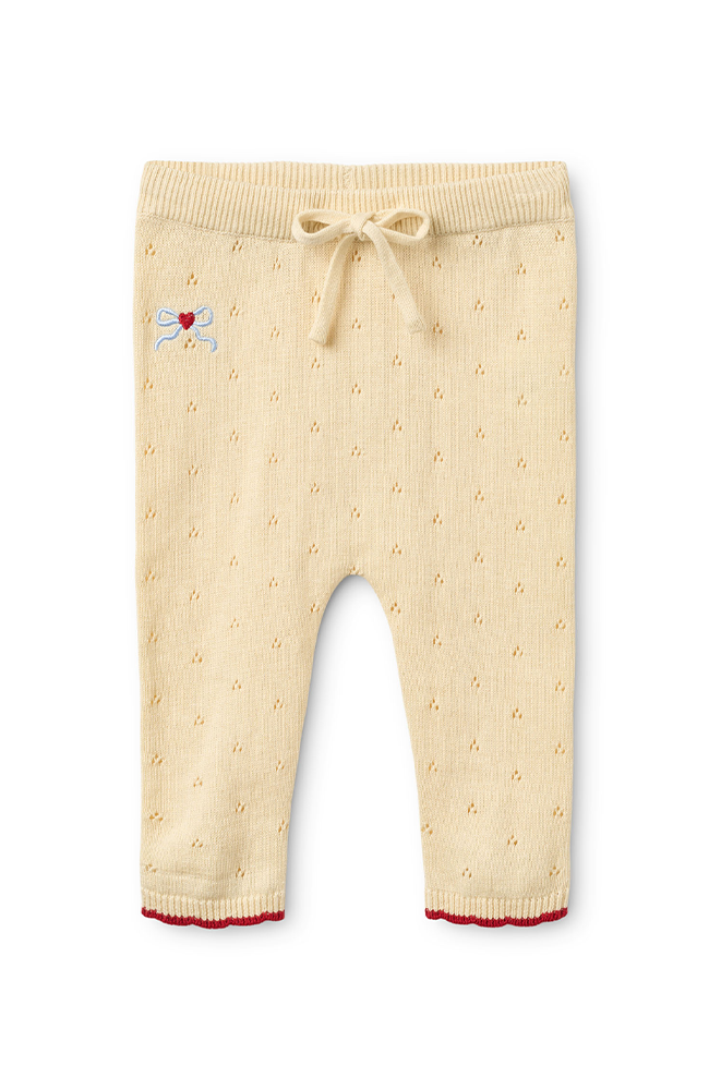 Kaya Pointelle Pants - Soft White