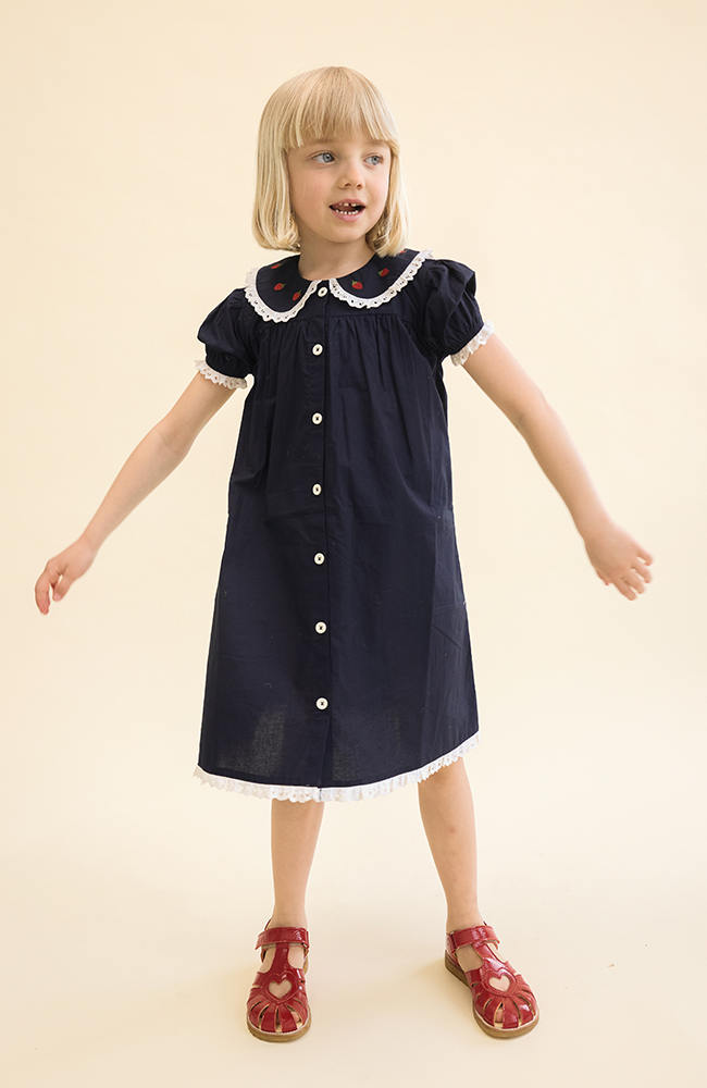 Aja Dress - New Navy Flöss Klänning