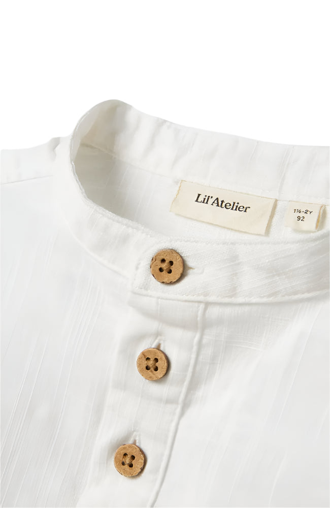 Hugo SS Loose Shirt - Coconut Milk Lil' Atelier Skjorta