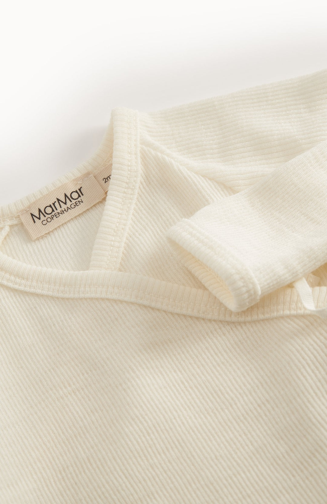 Rula Wool Rib Romper - Natural MarMar Copenhagen Onepiece
