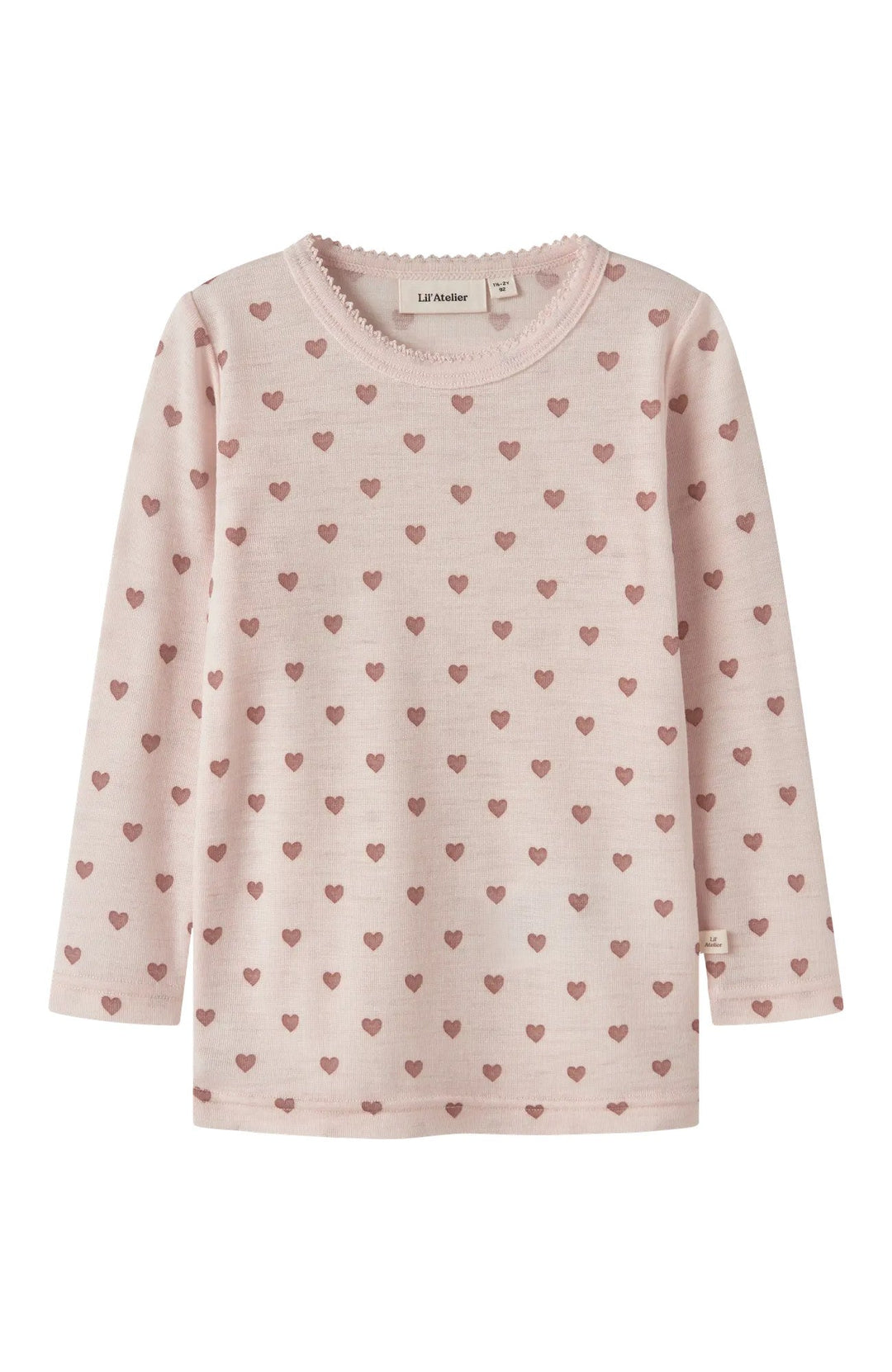 Noel Nia Wool LS Slim Top - Morganite Heart Lil' Atelier Topp