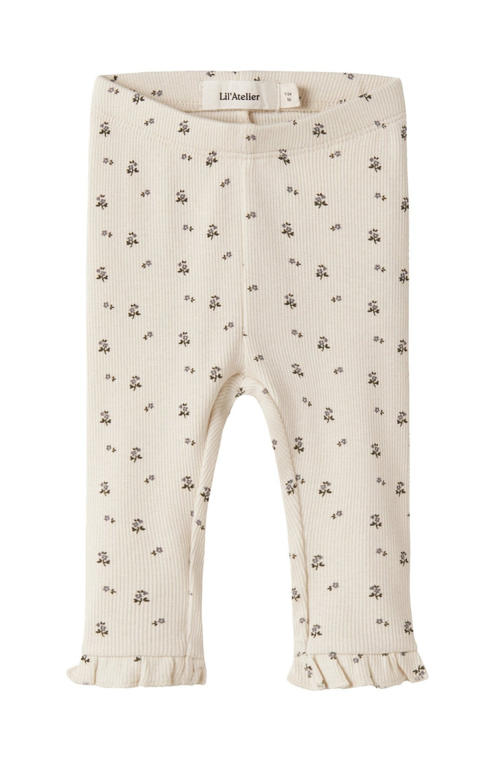 Lago Mer Leggings - Turtledove Blue Flower Lil' Atelier Leggings
