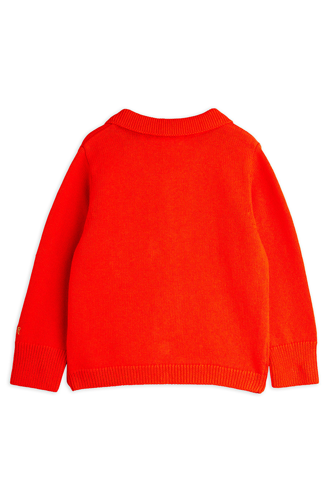 Knitted Tie Sweater - Red