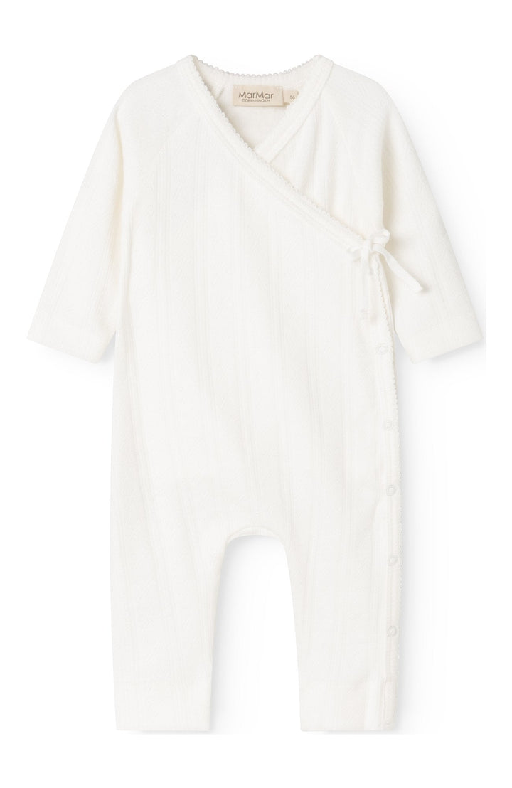 Rula Modal Pointelle Romper - Gentle White MarMar Copenhagen Onepiece