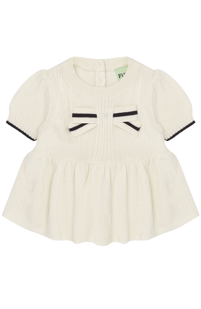 Baby Bow Top - Cream