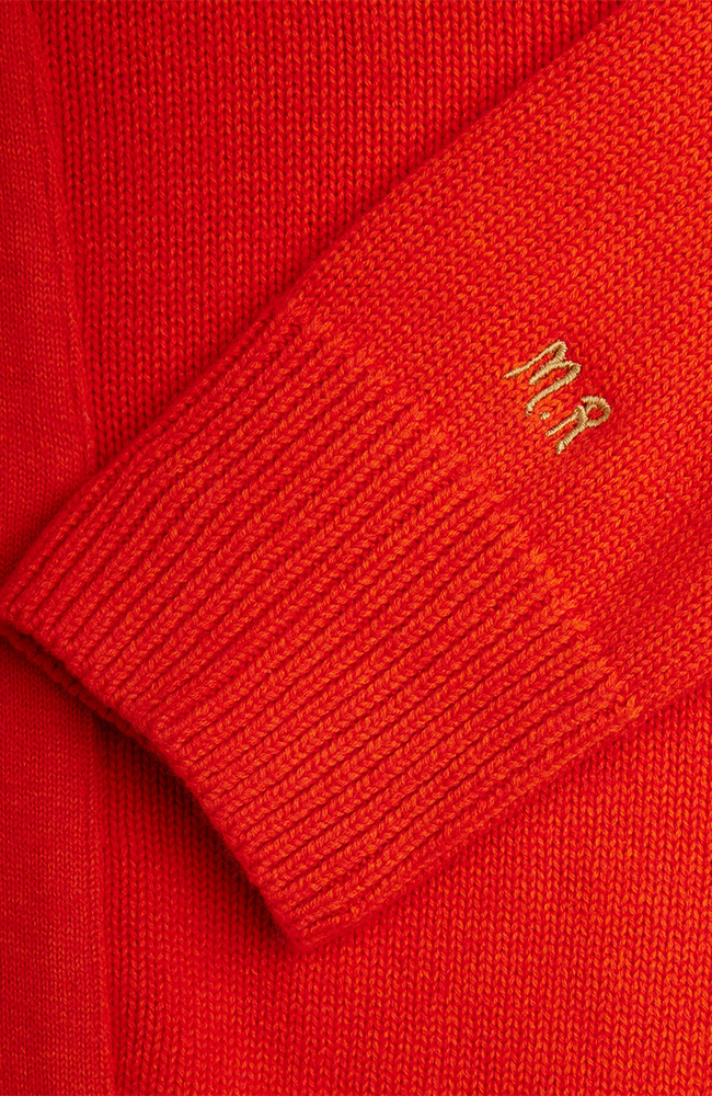 Knitted Tie Sweater - Red