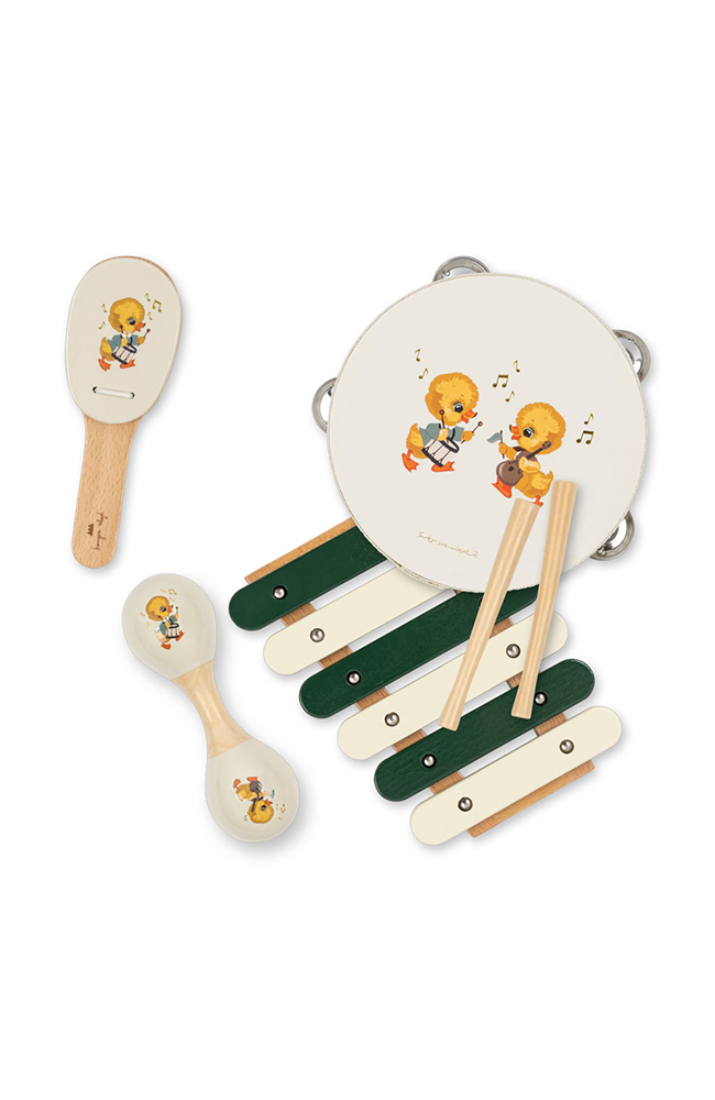 Wooden Music Set - Green Konges Slöjd Träleksak