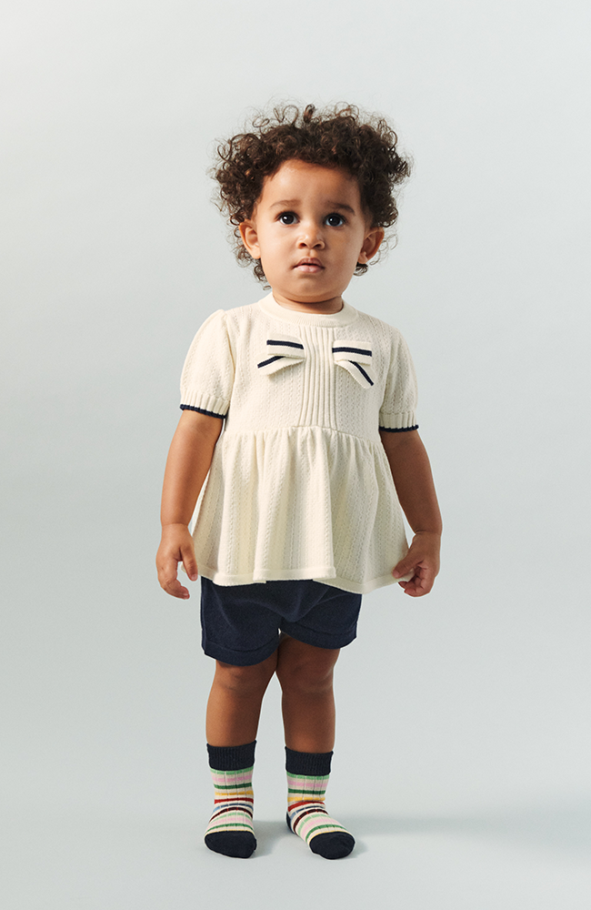Baby Bow Top - Cream