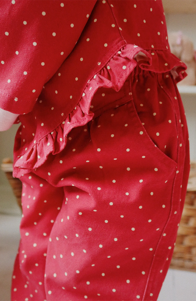 Nola Pants - Strawberry Dot