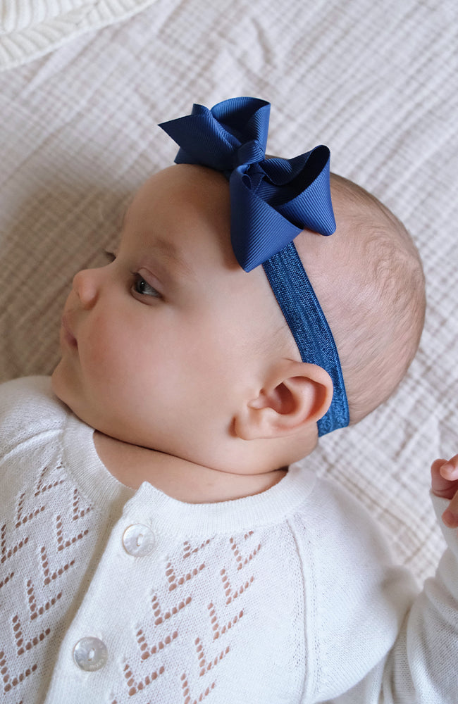 Hårband Rosett - Light Navy Petit Stockholm hårband