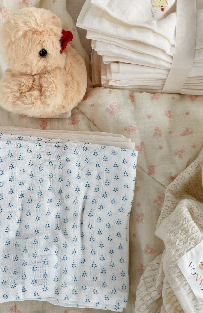 3 Pack Bellini Muslin Cloths - Punto Blu Fanga Fontana filt