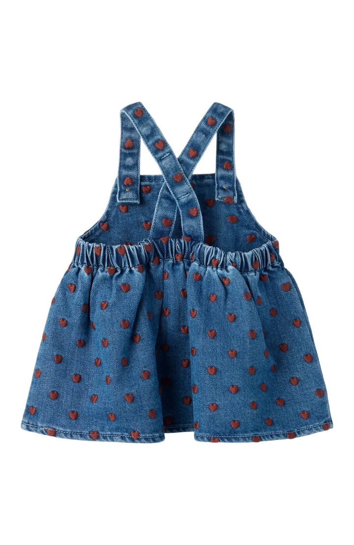Liva Loose Denim Klänning - Dark Blue Denim Hearts Lil' Atelier Klänning