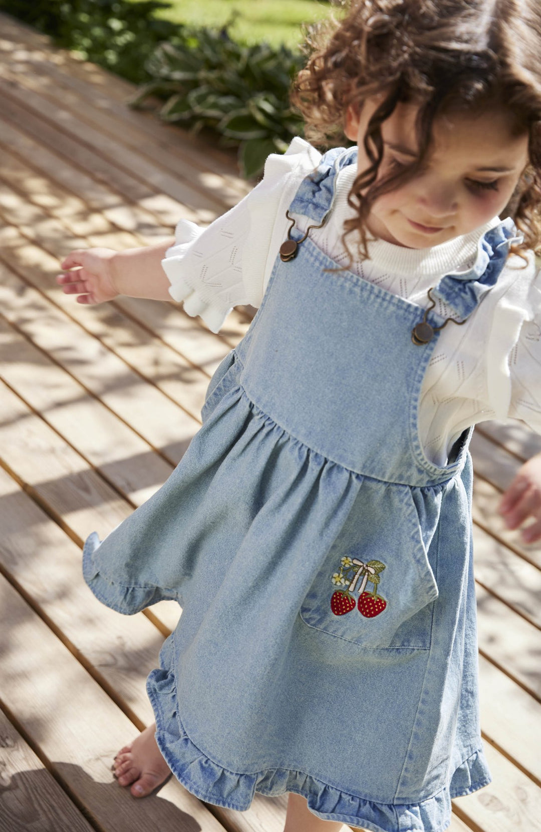 Don Embr Spencer Dress - Light Denim Blue - detalj 1