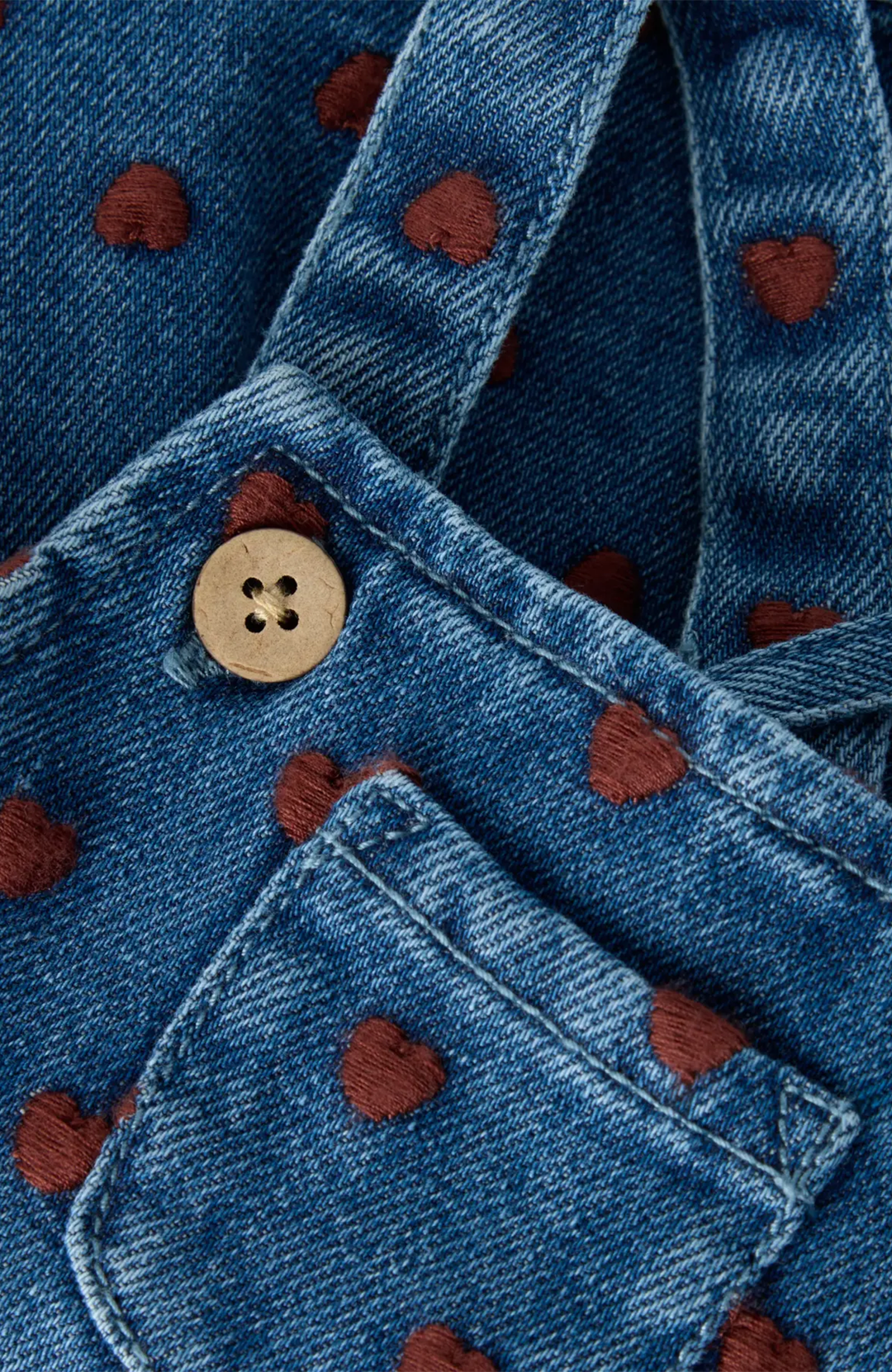 Liva Loose Denim Klänning - Dark Blue Denim Hearts Lil' Atelier Klänning