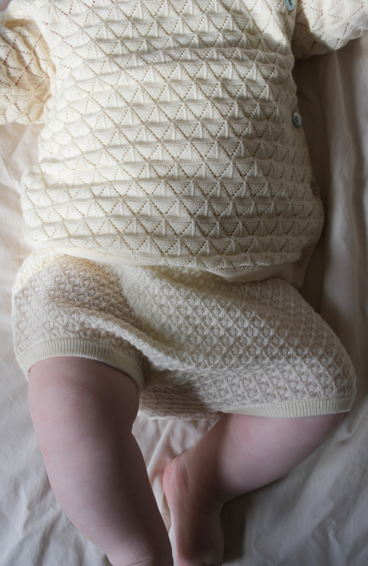 Baby Waffle Diapers - Ecru