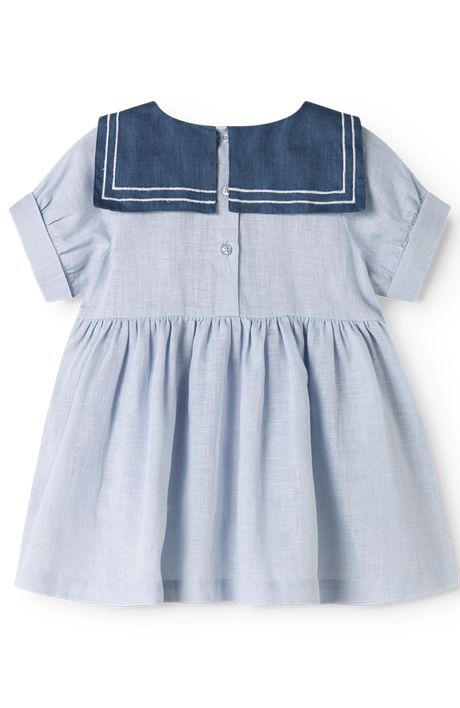 Daki Linen Dress - Blue Mist