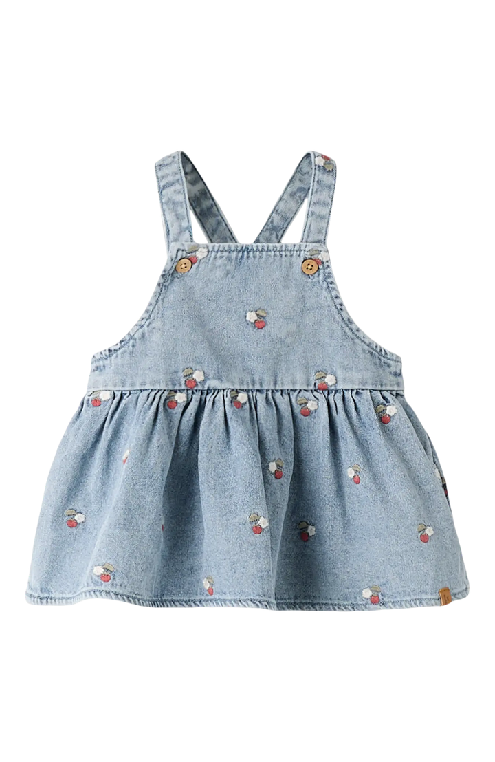 Funda Baby Denim Hängselkjol - Medium Blue Denim Lil' Atelier Klänning