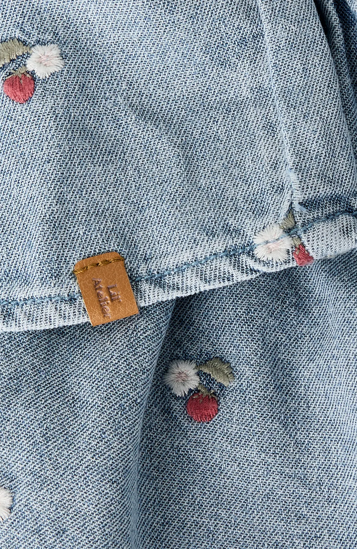 Funda Baby Denim Hängselkjol - Medium Blue Denim Lil' Atelier Klänning