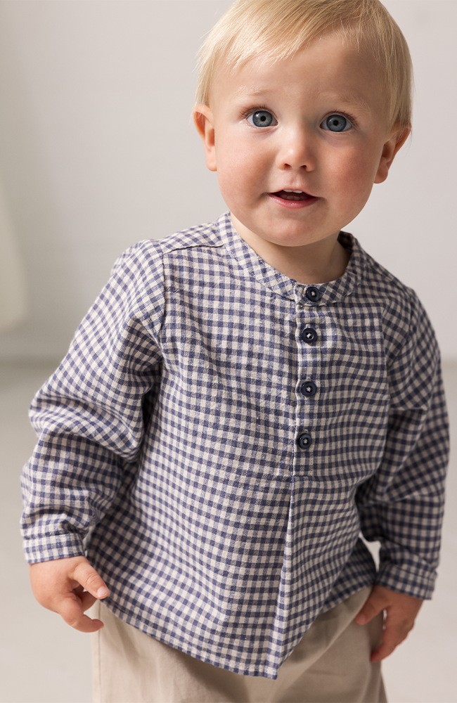 Totoro Shirt - Navy Check