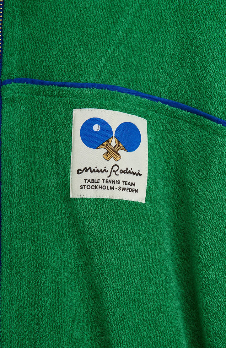 Bordtennis Patch Frotté Cardigan - Grön Mini Rodini Cardigan