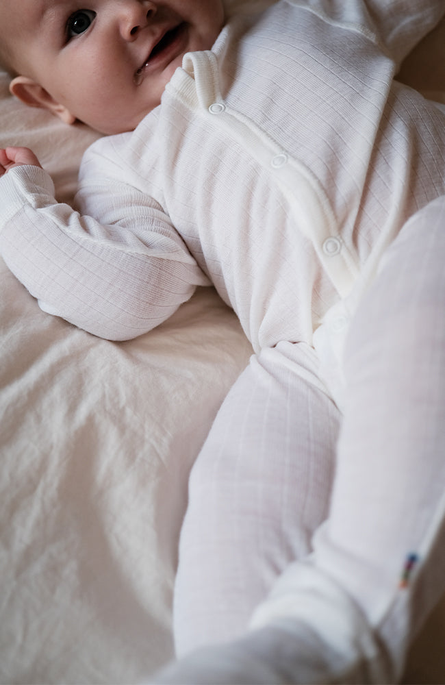 Wool Onesie 2 in 1 - Nature White Joha onesie