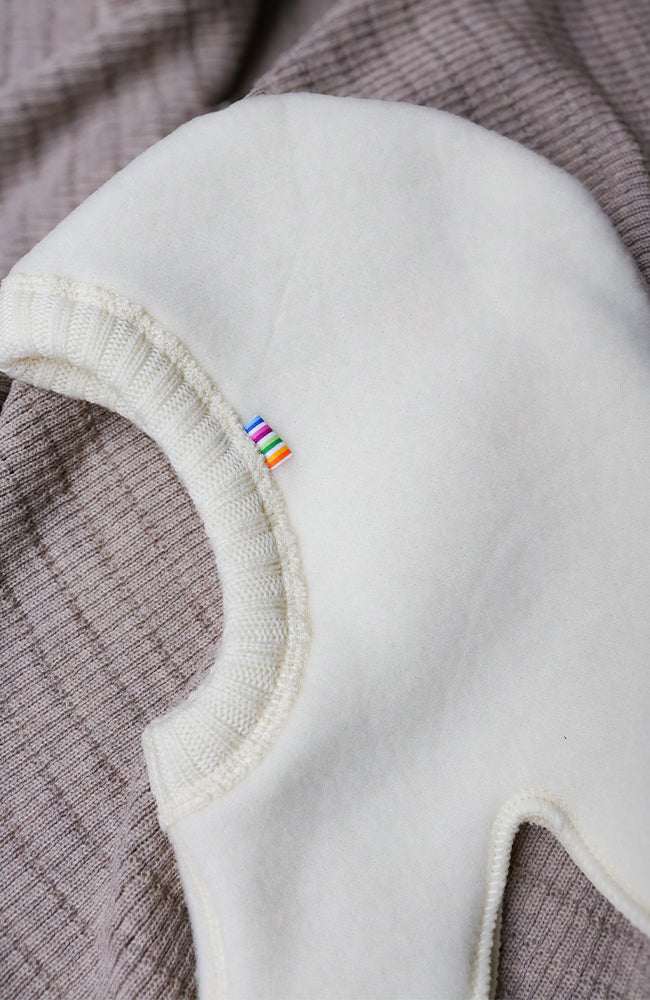 Wool Balaclava Double Layer - Creme Vit Joha mössa